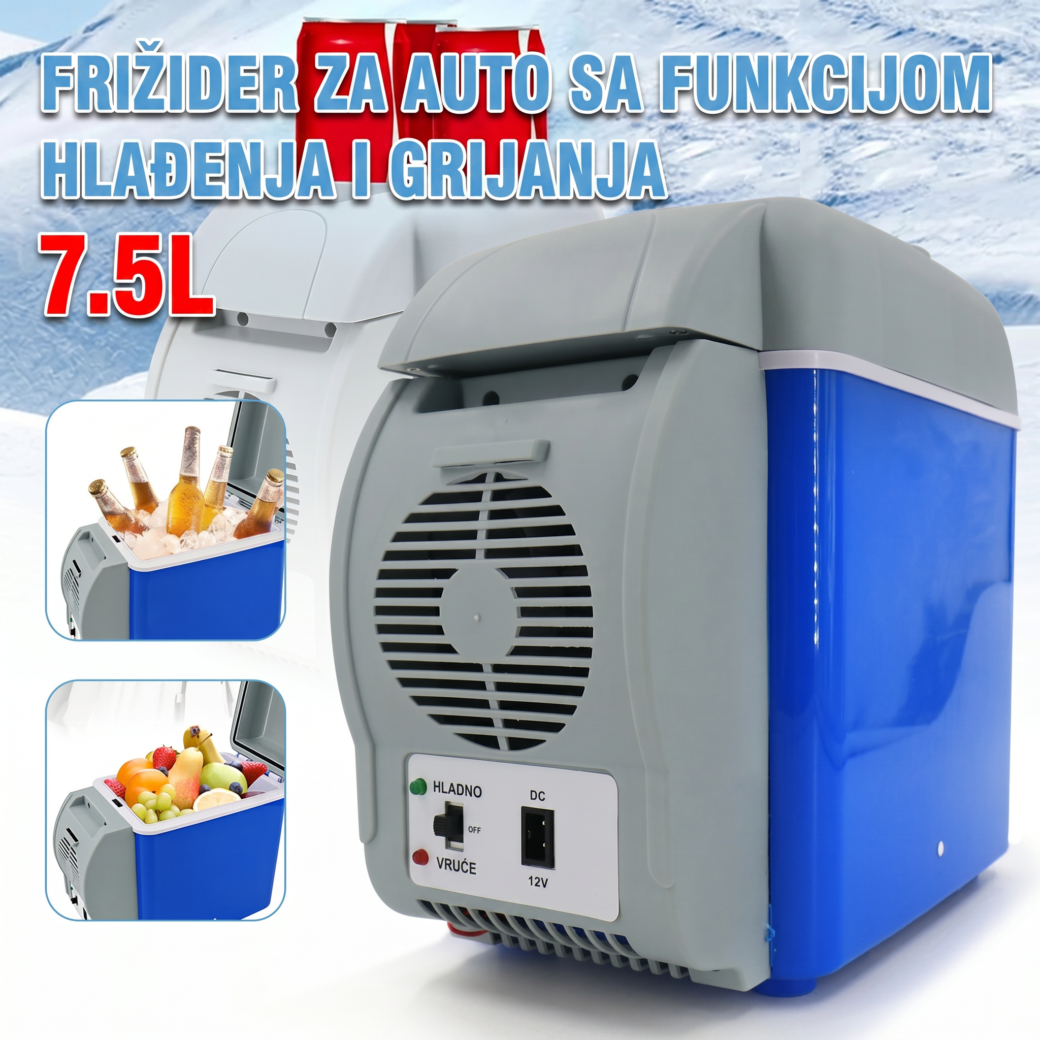 Frižider za auto 12V 7.5L
