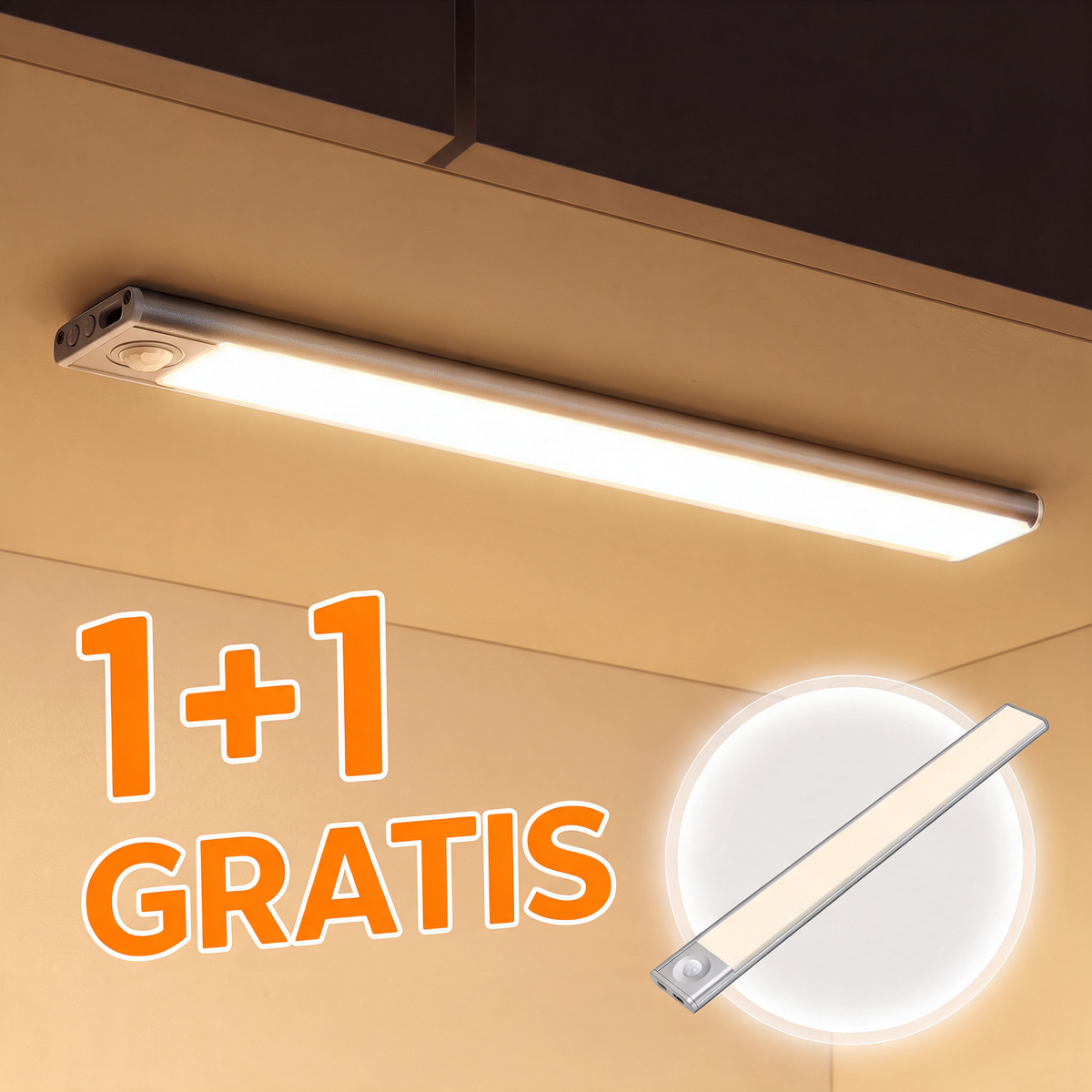 LED punjiva ultra slim magnetna lampa 1+1 GRATIS