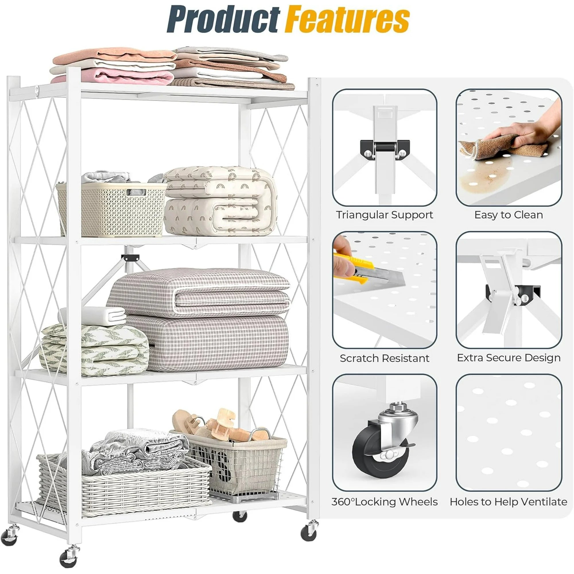 METALNA SKLOPIVA POLICA SA TOČKOVIMA