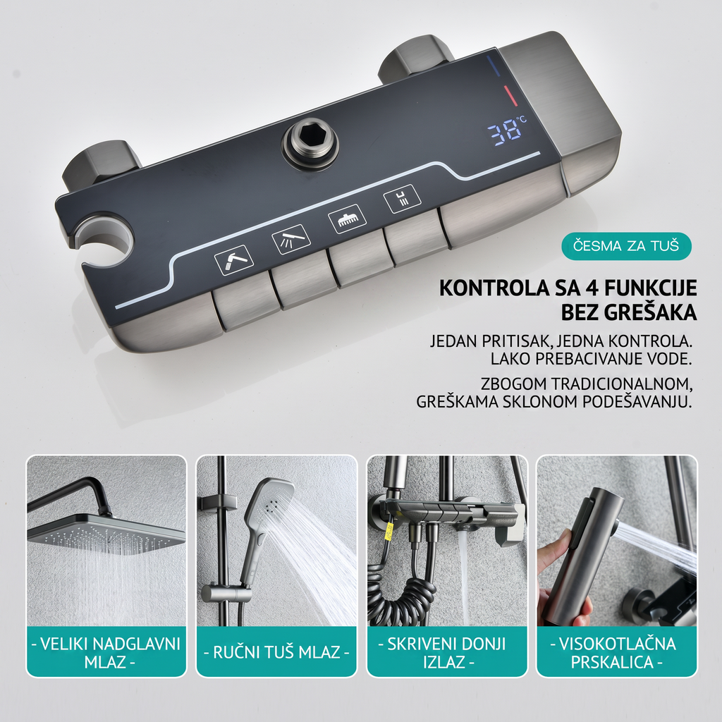Premium tuš baterija sa LED panelom