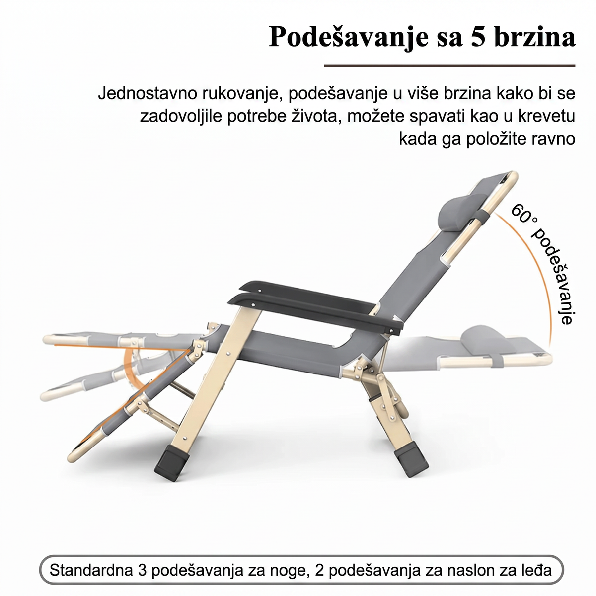 Sklopiva ležaljka RelaxPro