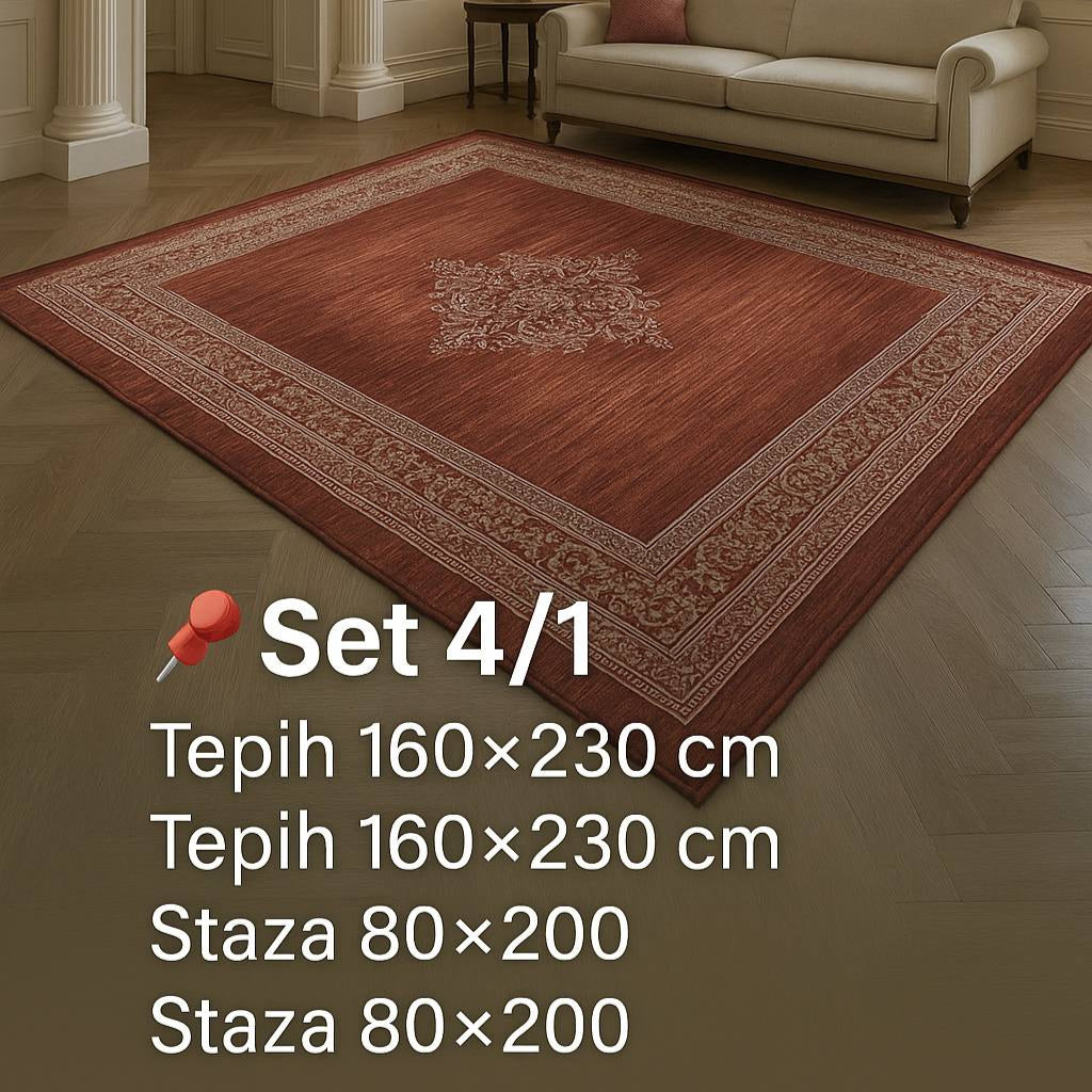Komplet Tepiha i Staza - set od 4 komada