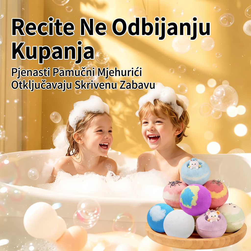 12 šumećih kugli za kupanje + 12 igračaka iznenađenja