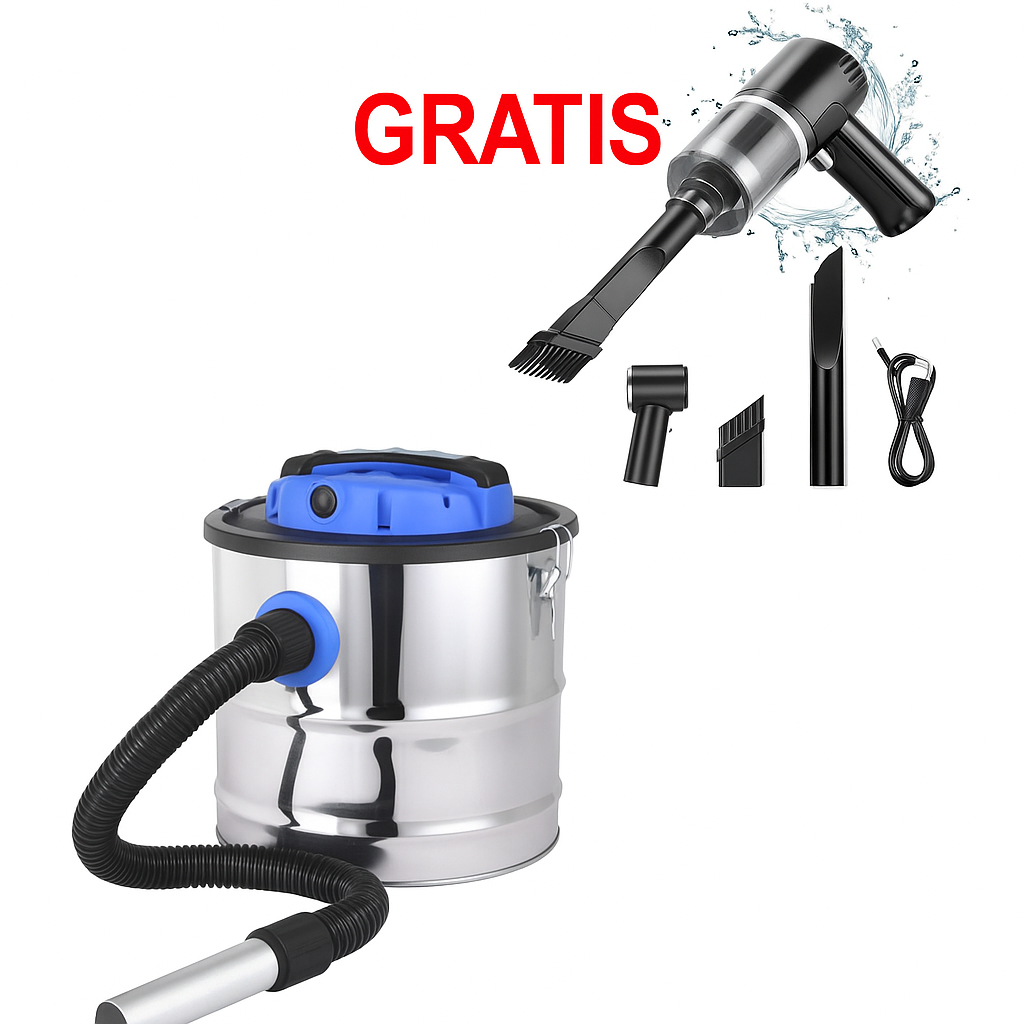 TurboAsh 1000 – Usisivač i ispuhivač za pepeo 20L + GRATIS aku usisivač za auto
