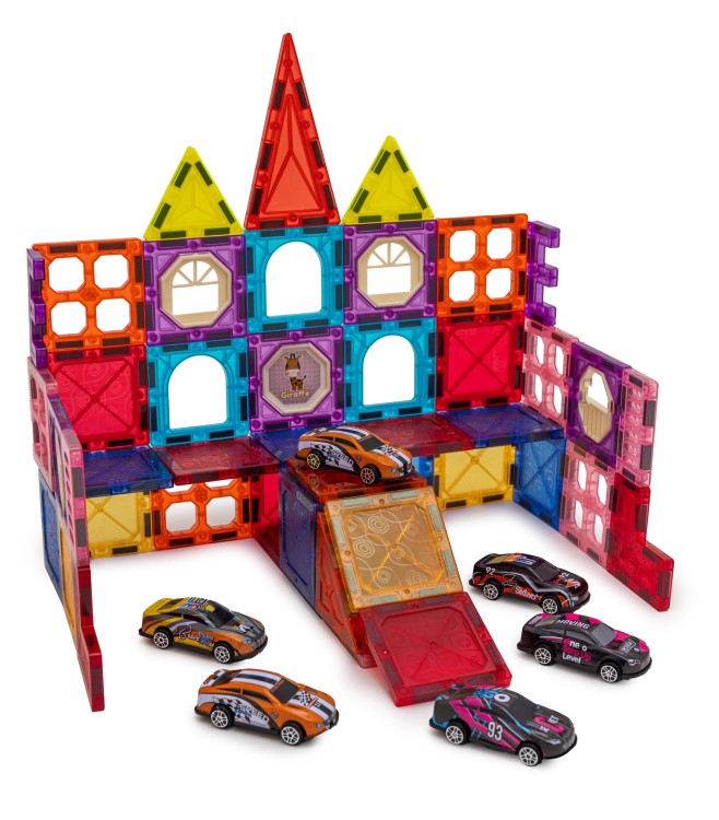 Magnetni set 108 dijelova + autići