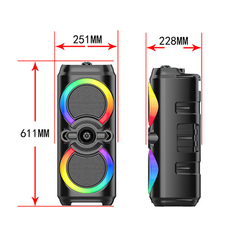 Big Bass LED Zvučnici sa Mikrofonom (6.5" i 8”)