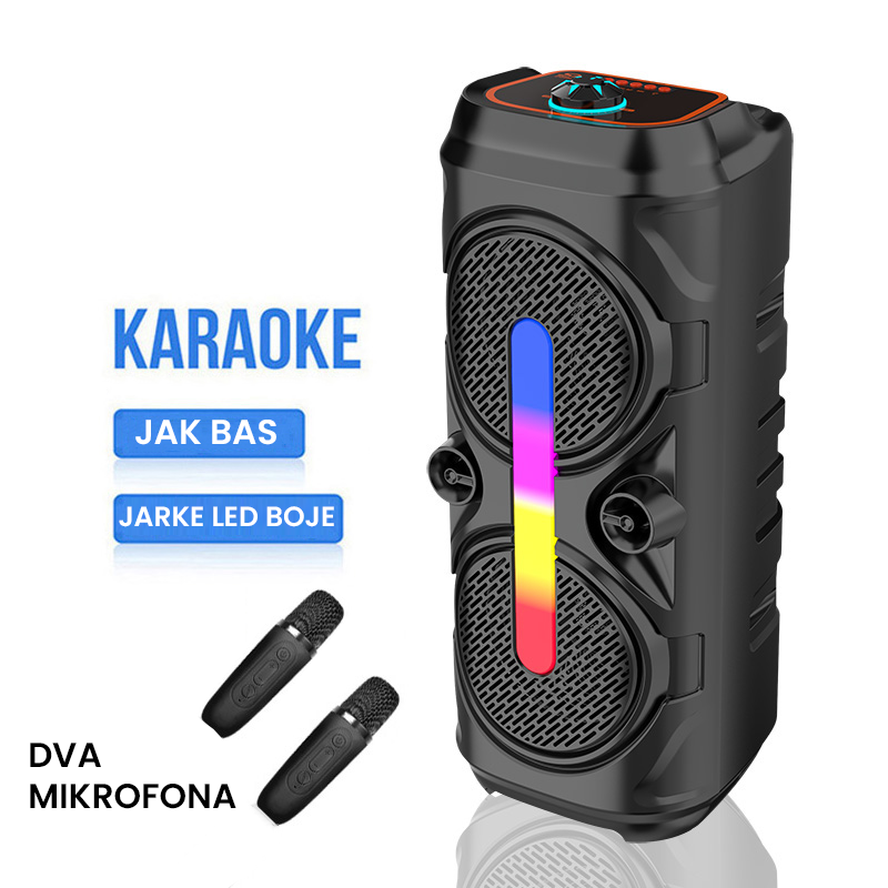 Big Bass LED Zvučnici sa Mikrofonom (6.5" i 8”)