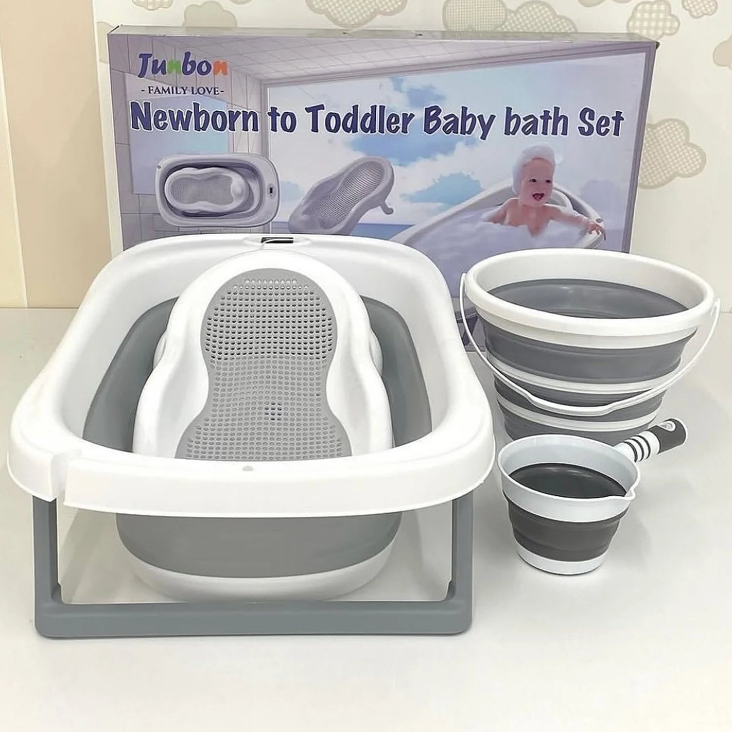 Jumbo Family Love 5 u 1 Skopivi set za kupanje bebe