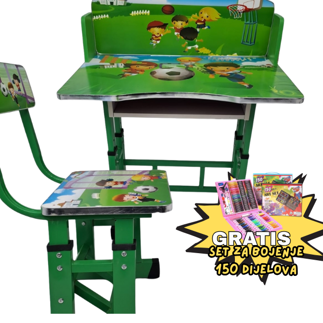 Dječiji radni sto sa stolicom + GRATIS Set 150 dijelova