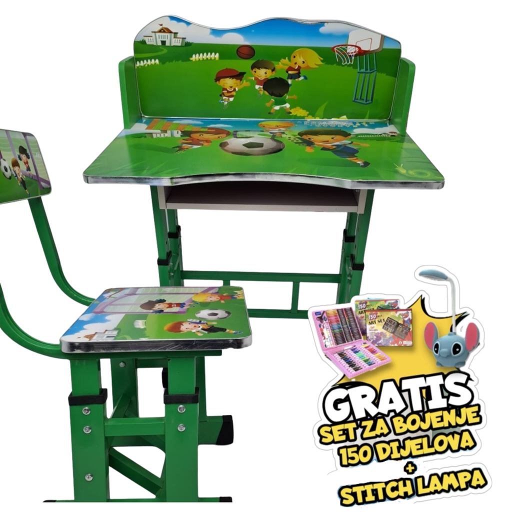 Dječiji Radni Stolovi + GRATIS Set za Bojenje 150 komada i Stich Lampa