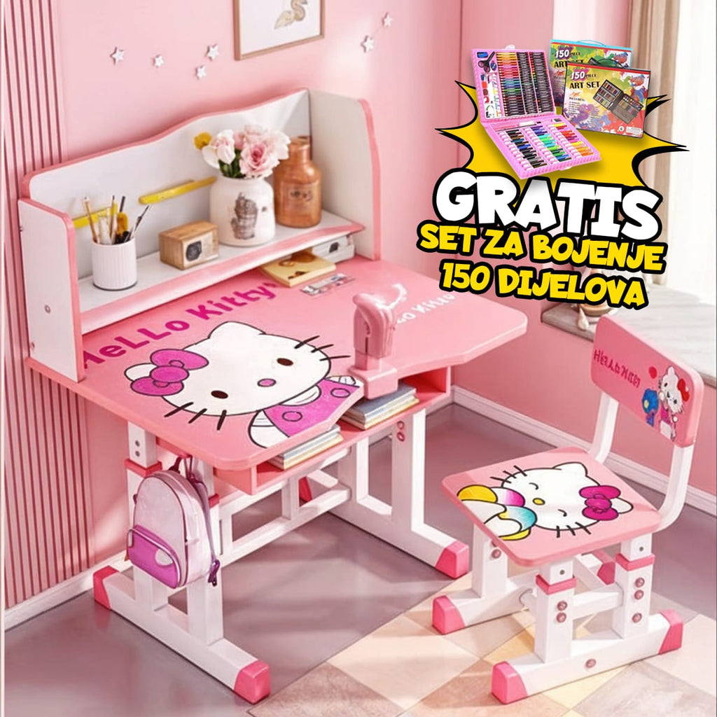 Dječiji Radni Stolovi + GRATIS Set za Bojenje 150 komada