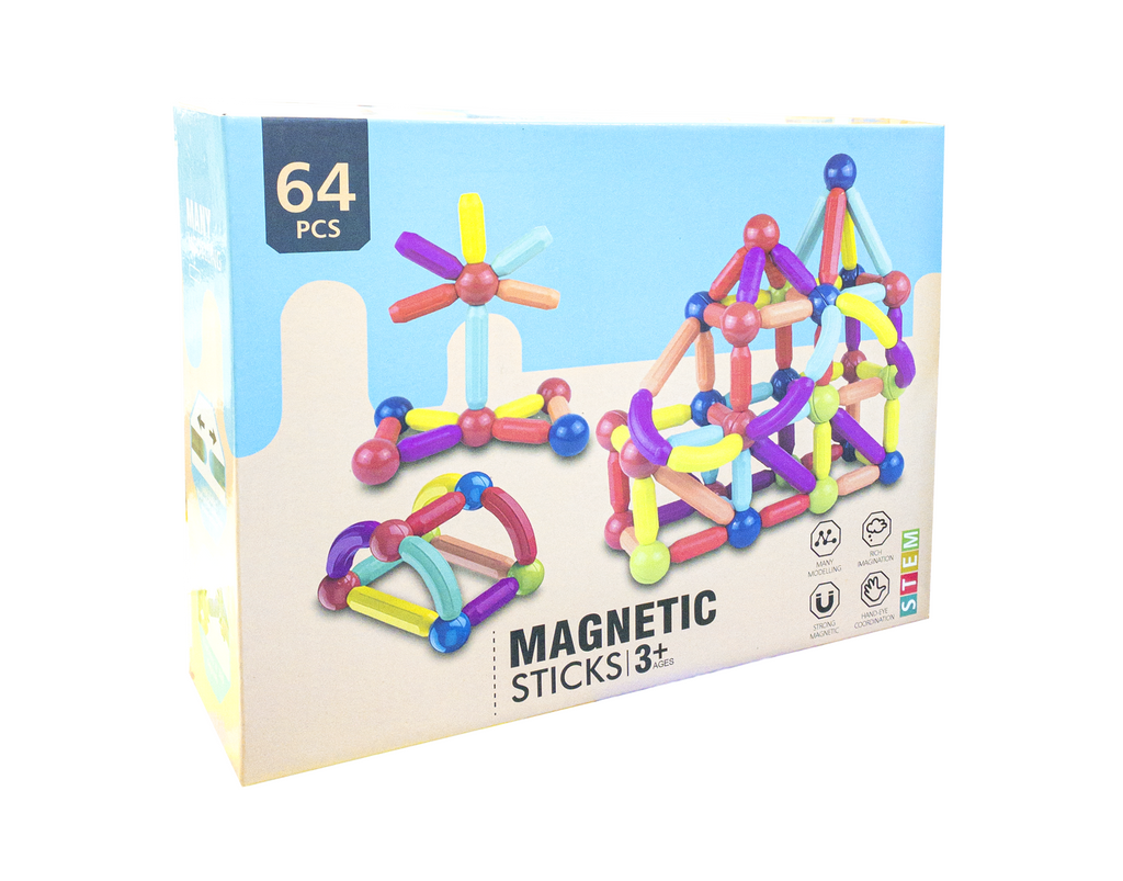 Šareni Magnetni Blokovi - 64 Dijela  AKCIJA 1+1 GRATIS